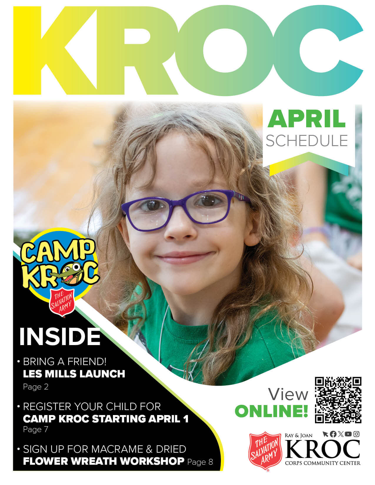 Monthly Class Schedules | Quincy - The Salvation Army Kroc Center
